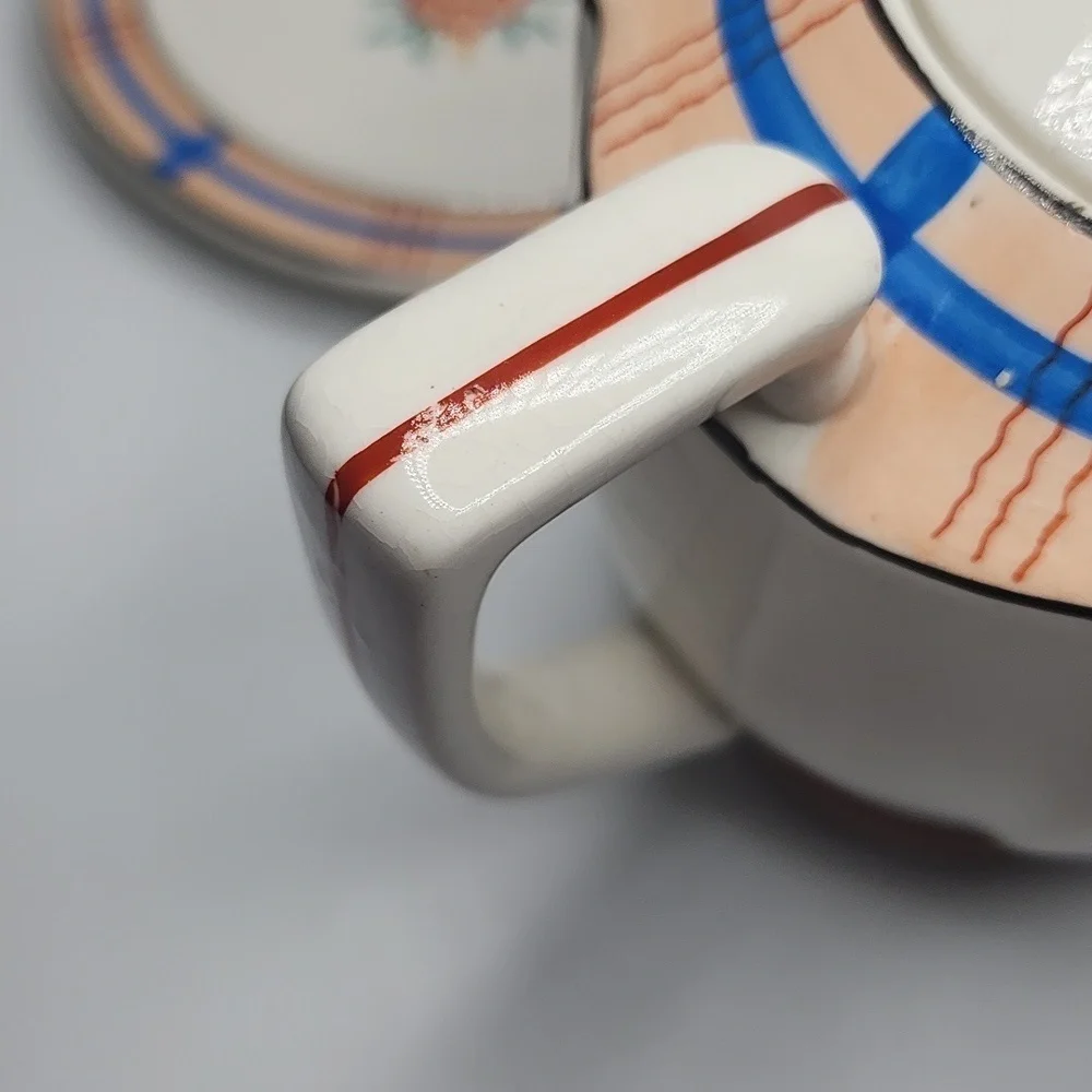Teapot with Trivet Handpainted Made in Japan  Vintage Collectible